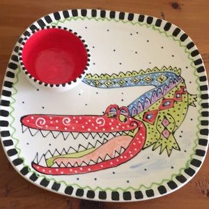 Appetizer plate with small bowl